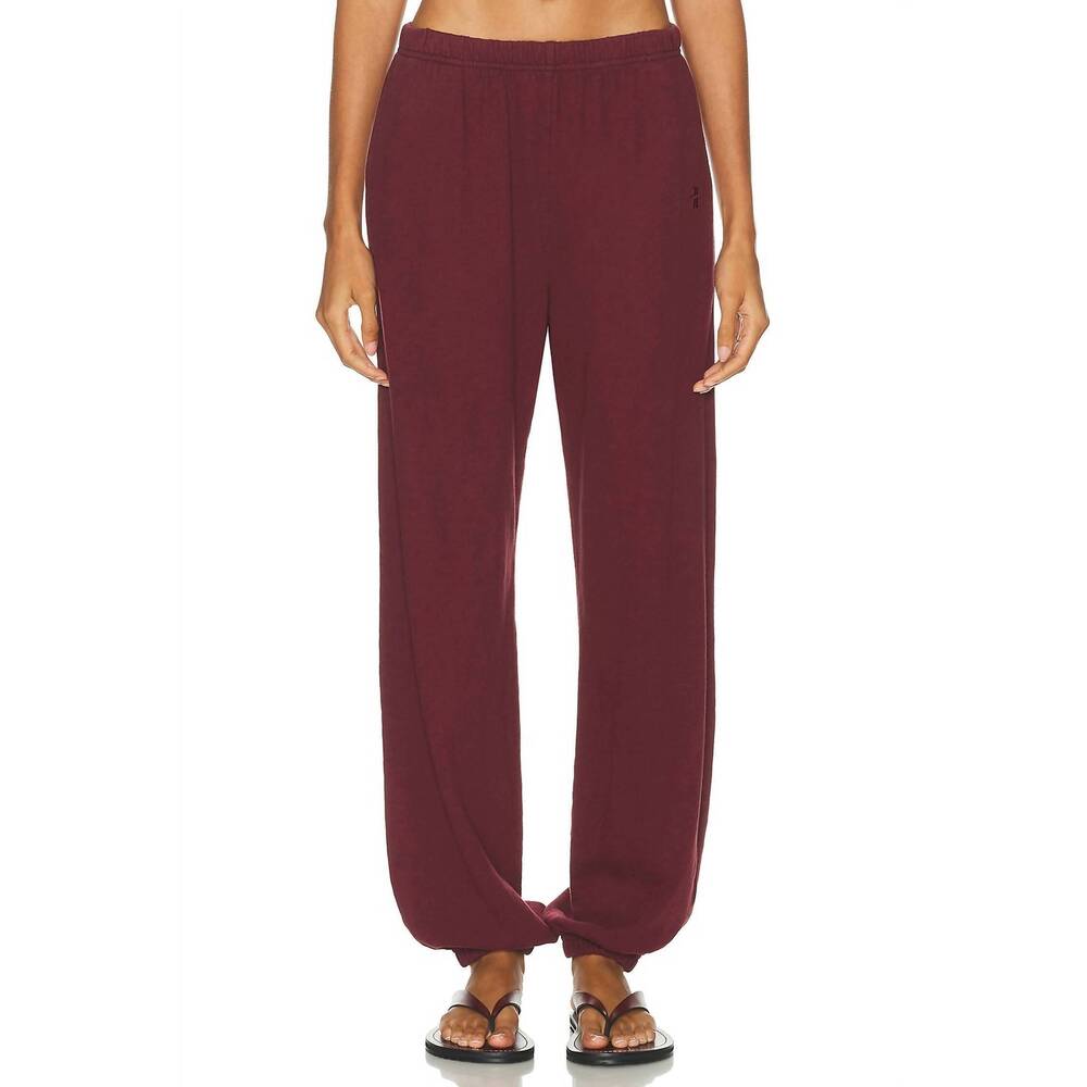 NEW ETERNE boyfriend pocket sweatpants in oxblood